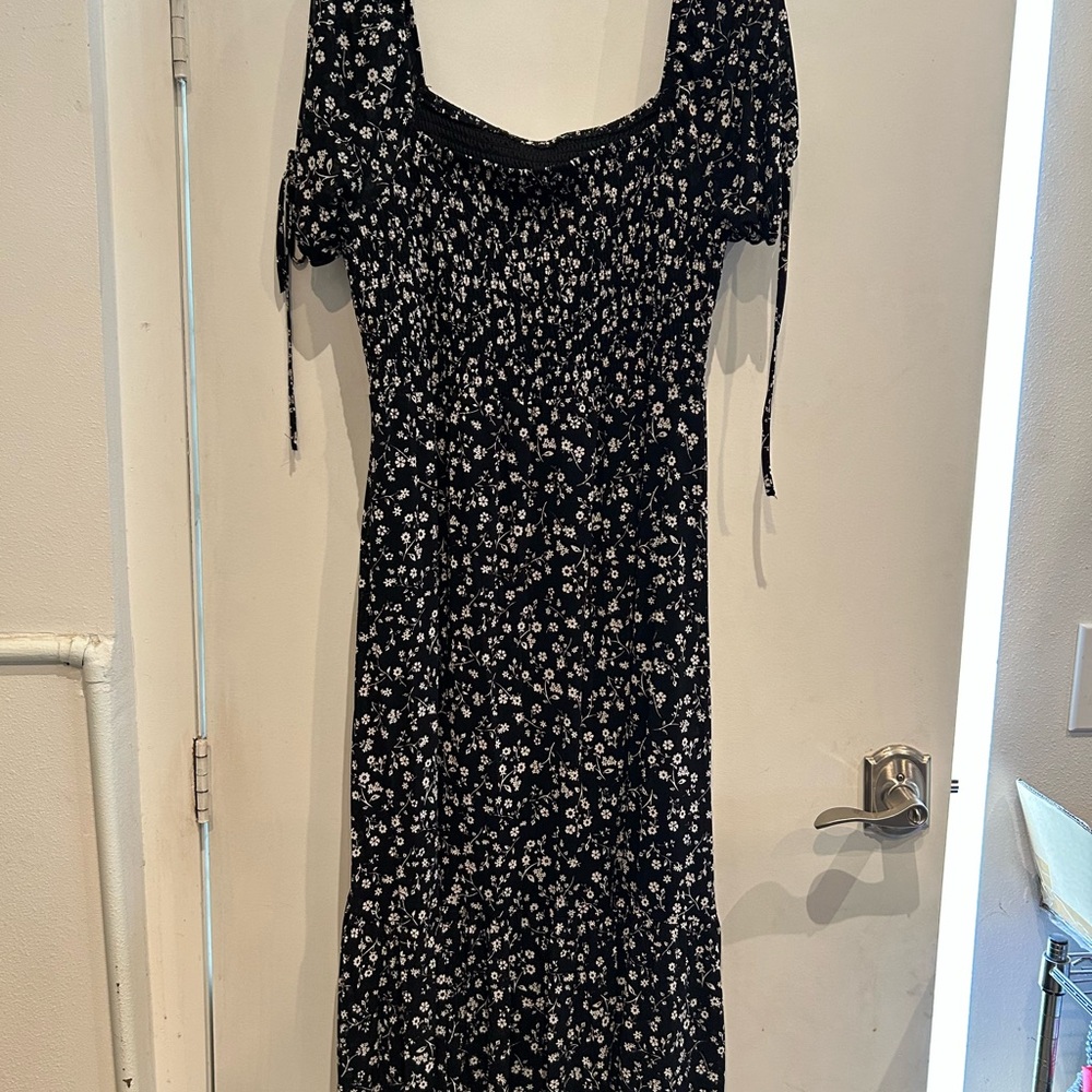 Floral Black Dress